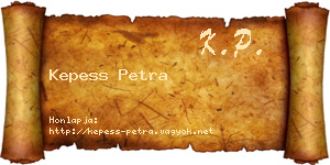 Kepess Petra névjegykártya